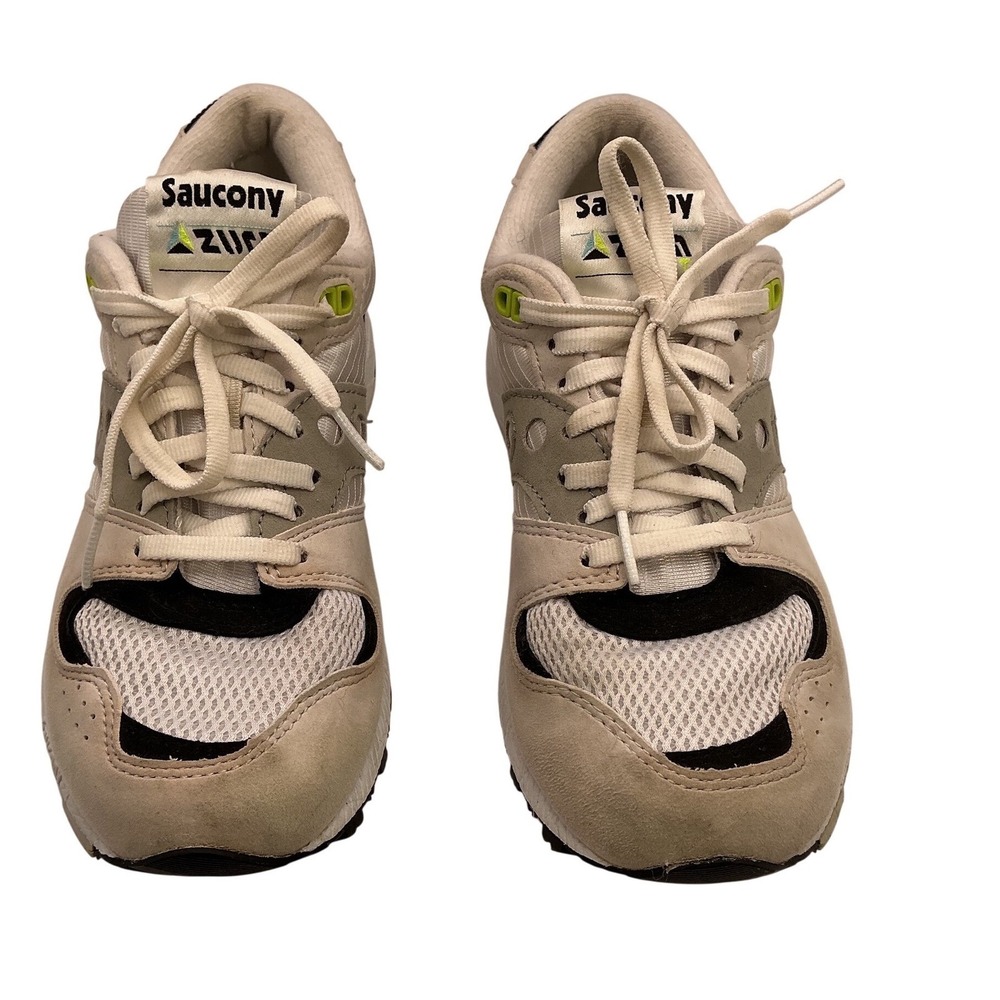 Saucony Azura Womens Tan Cream Black Neon Sneakers S60437-17 Size 7 - Picture 2 of 7